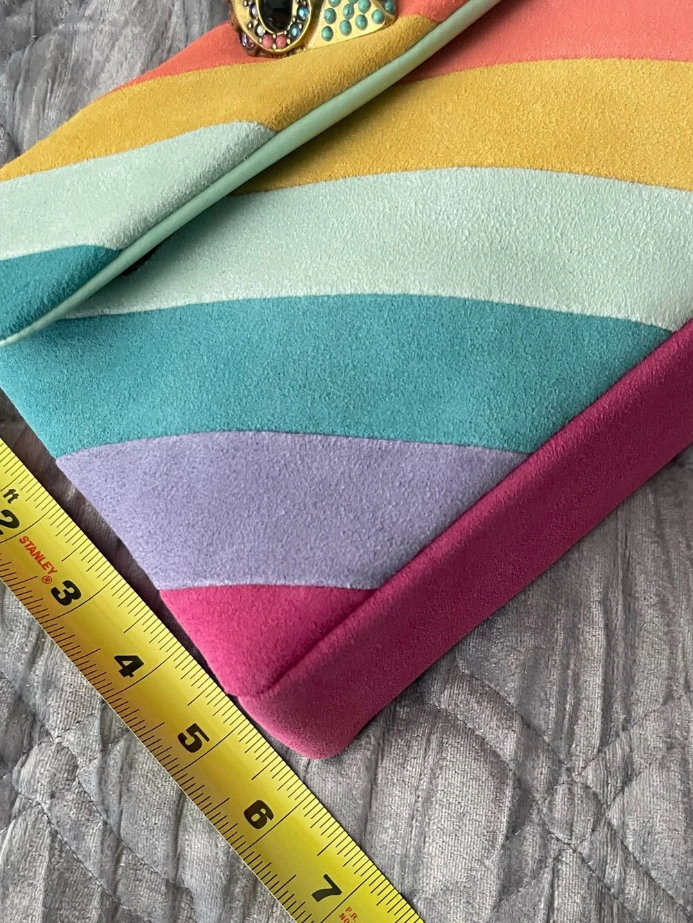 🌈 Kurt Geiger London Kensington Colorblock Suede Bag NWT